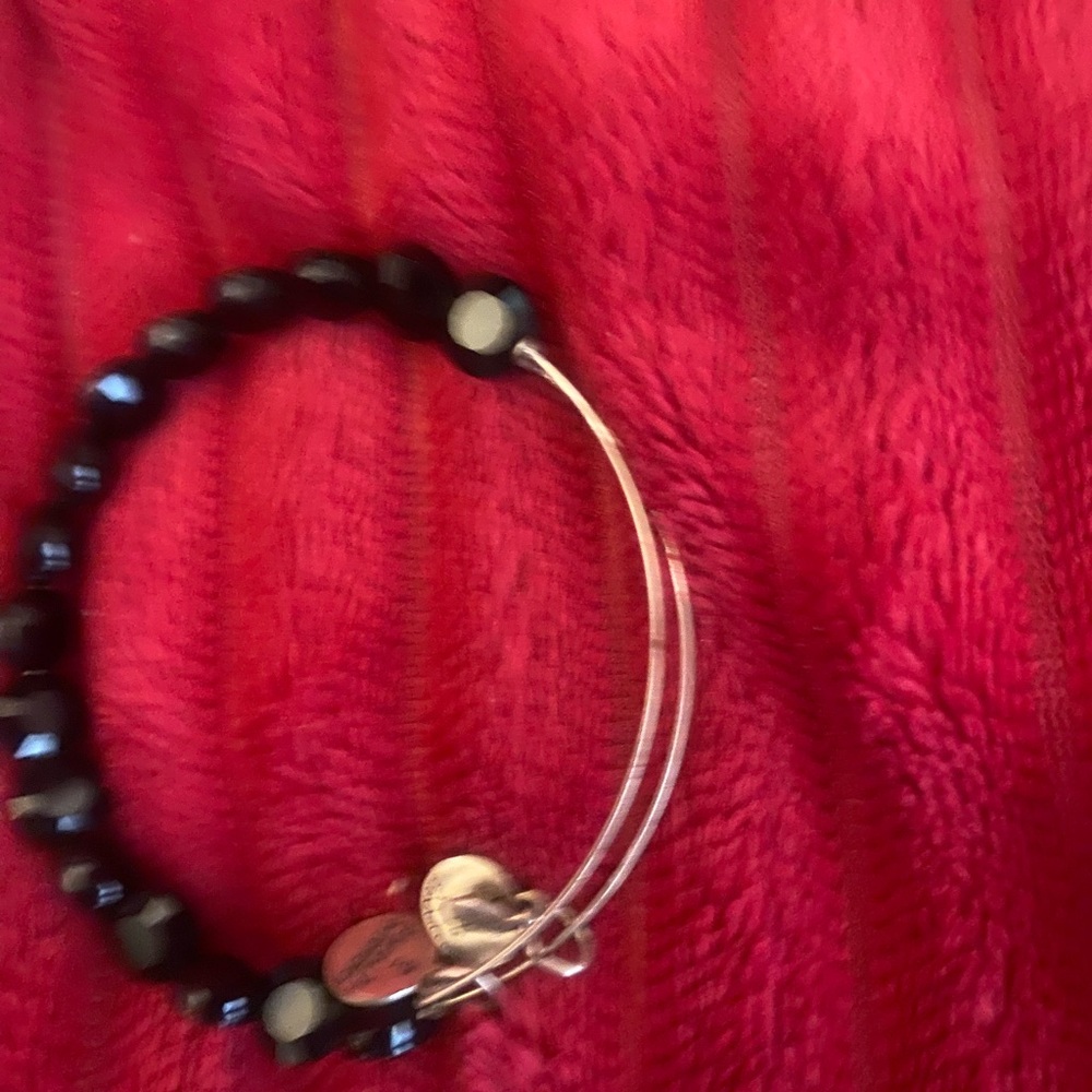 Alex and Annie bangle Elegant Black Beaded vintage bangel Bracelet